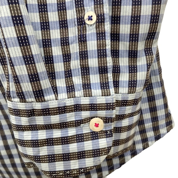 Tommy Bahama Button Front Long Sleeve Plaid Shirt Men's Size XXL Blue - Picture 7 of 10